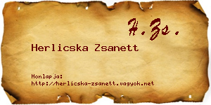 Herlicska Zsanett névjegykártya